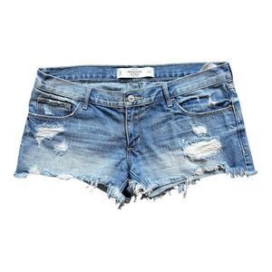 Abercrombie & Fitch Women’s Destroyed Cut-Offs Shorts size 10 W30” medium wash